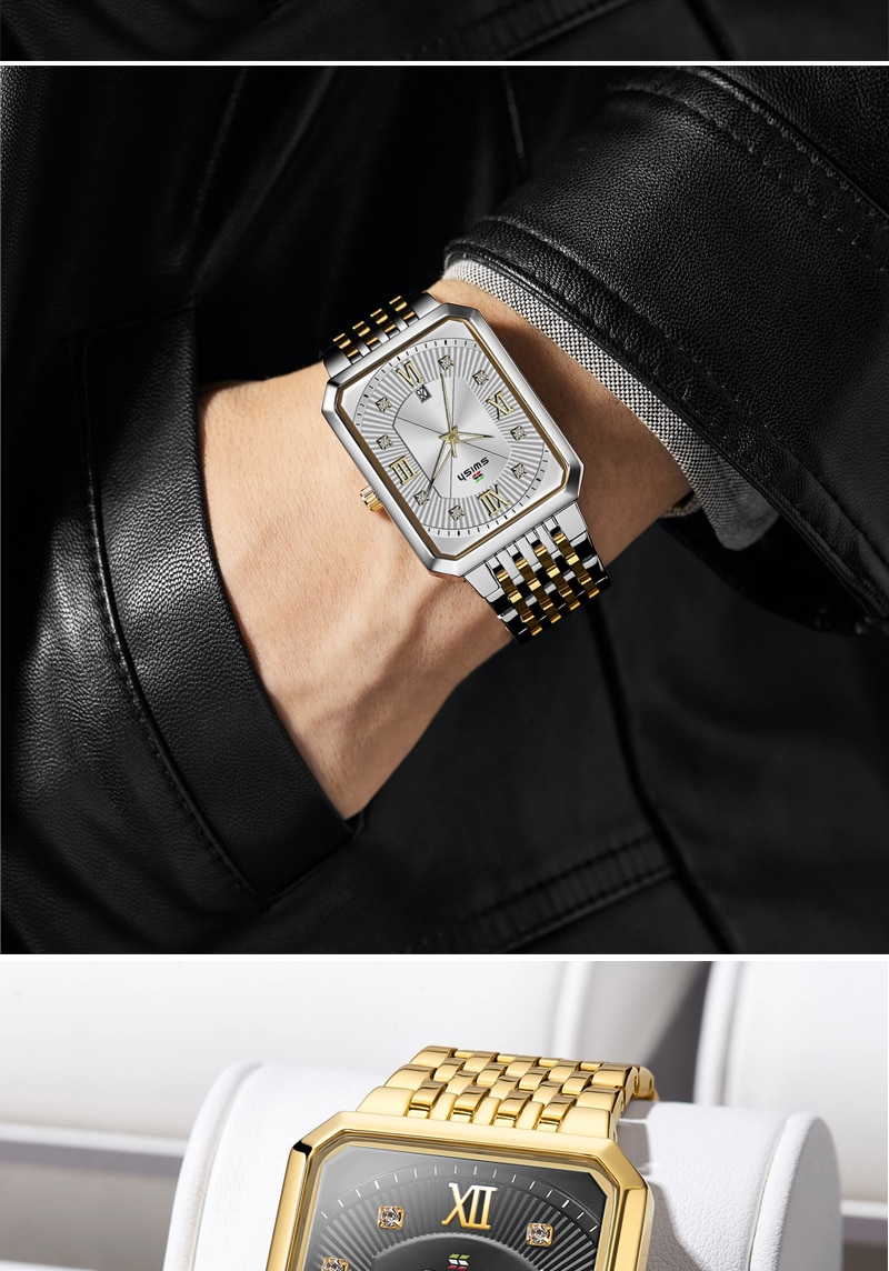 Men's Stainless Steel Chain Bracelet Watches