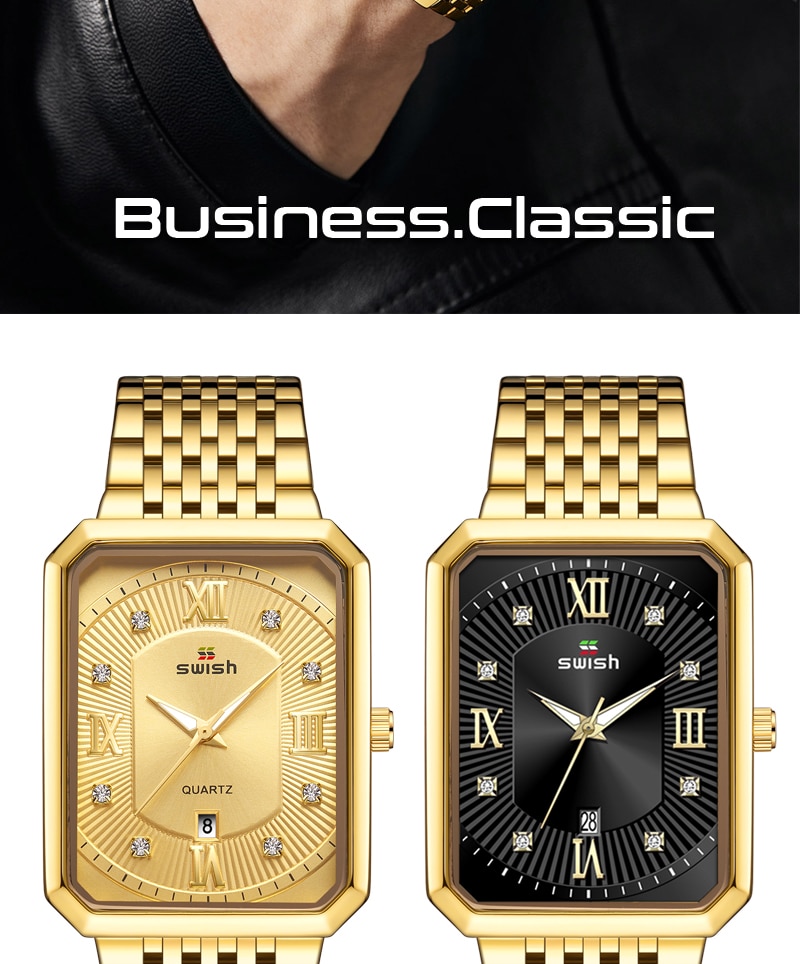 Men's Stainless Steel Chain Bracelet Watches