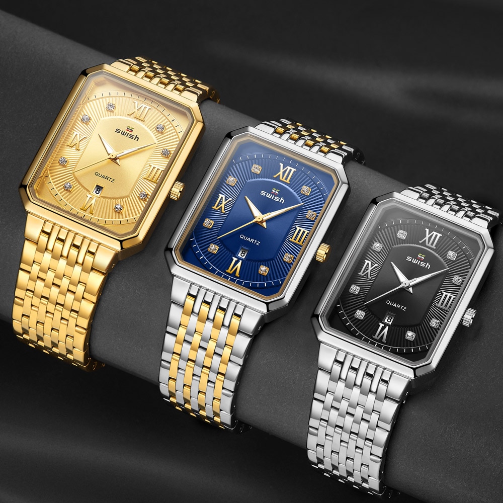 Men's Stainless Steel Chain Bracelet Watches