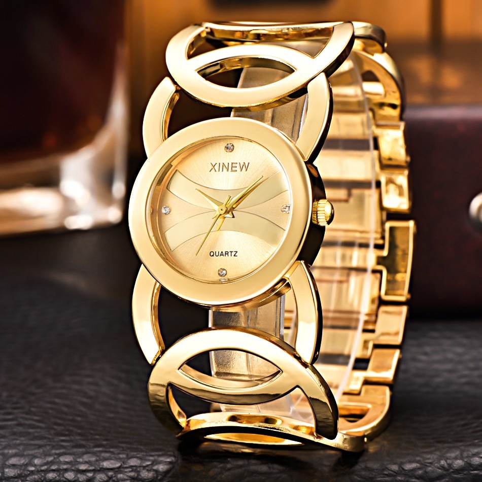 Women's Wide Bracelet Quartz Watches