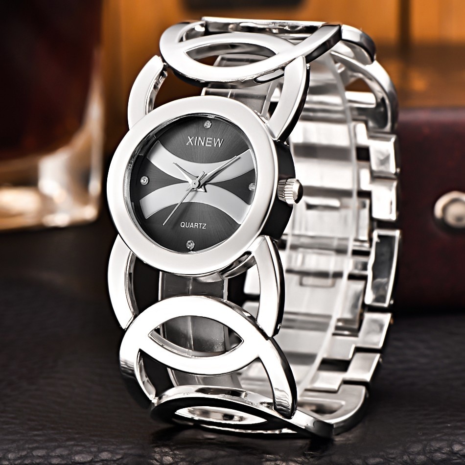 Women's Wide Bracelet Quartz Watches