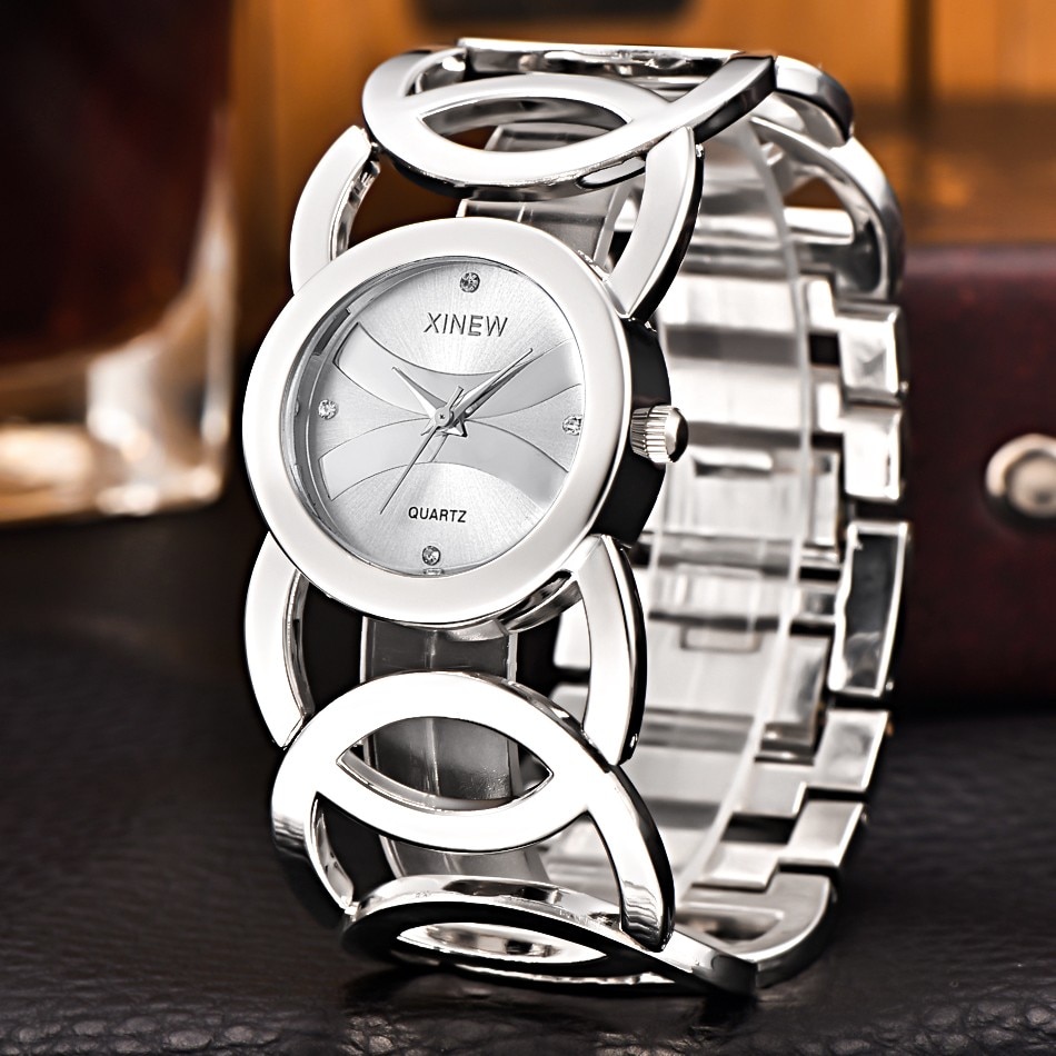 Women's Wide Bracelet Quartz Watches