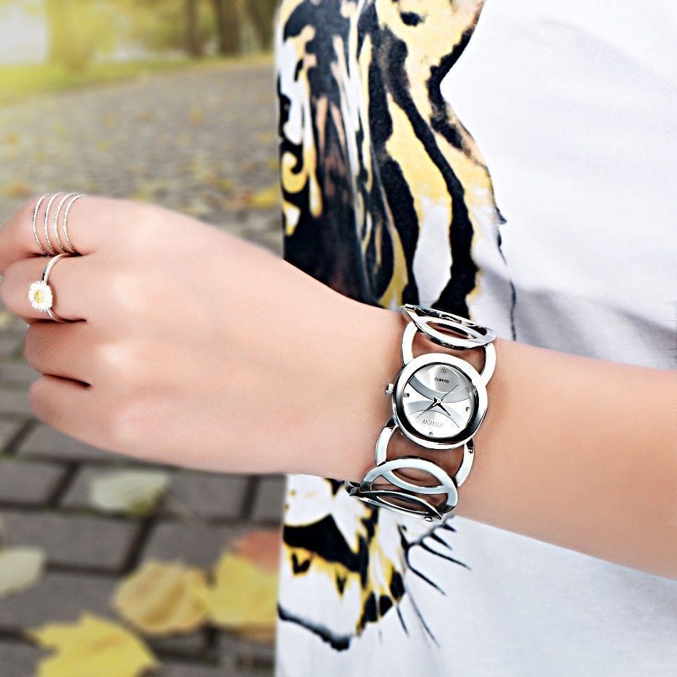 Women's Wide Bracelet Quartz Watches