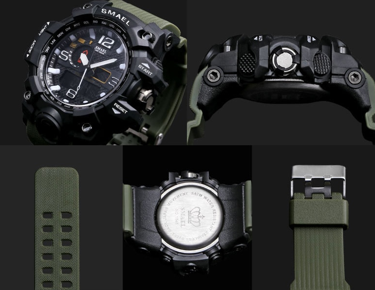 Rugged Sports Watches for Men with Digital and Analogue Display