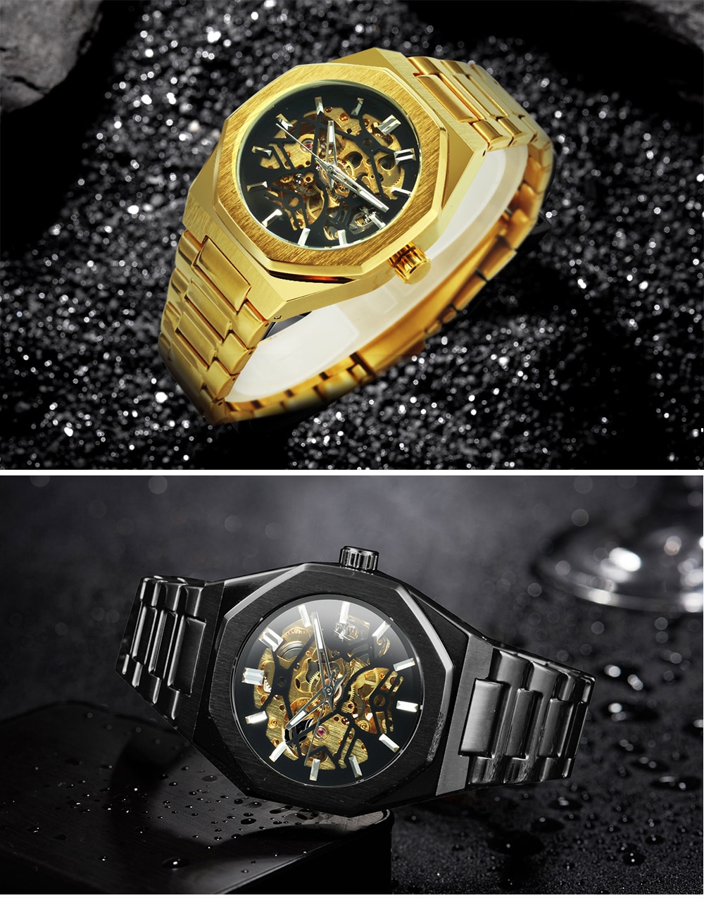 Golden Mechanic Luxury Aviator Men’s Watch