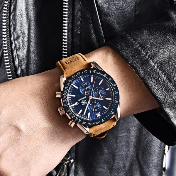 Men's Luxury Leather Watches - Image 3