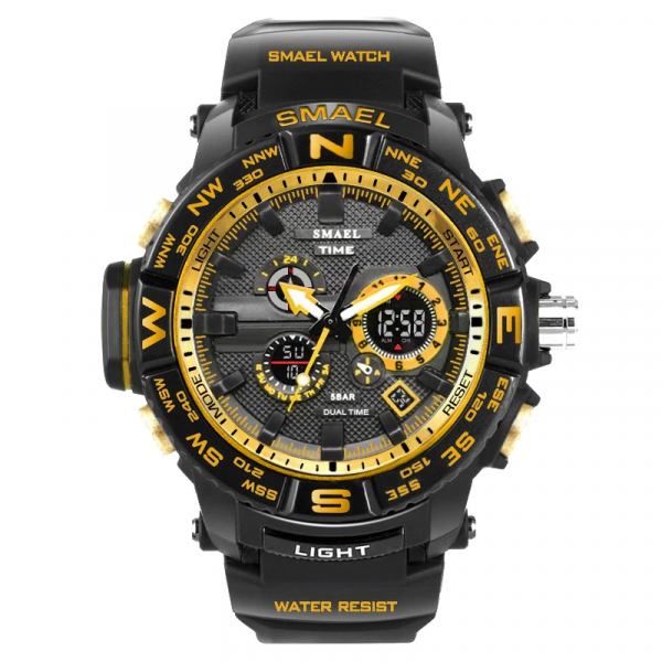 Rugged Watches for Men with Dual Digital and Analogue Display