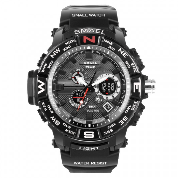 Rugged Watches for Men with Dual Digital and Analogue Display