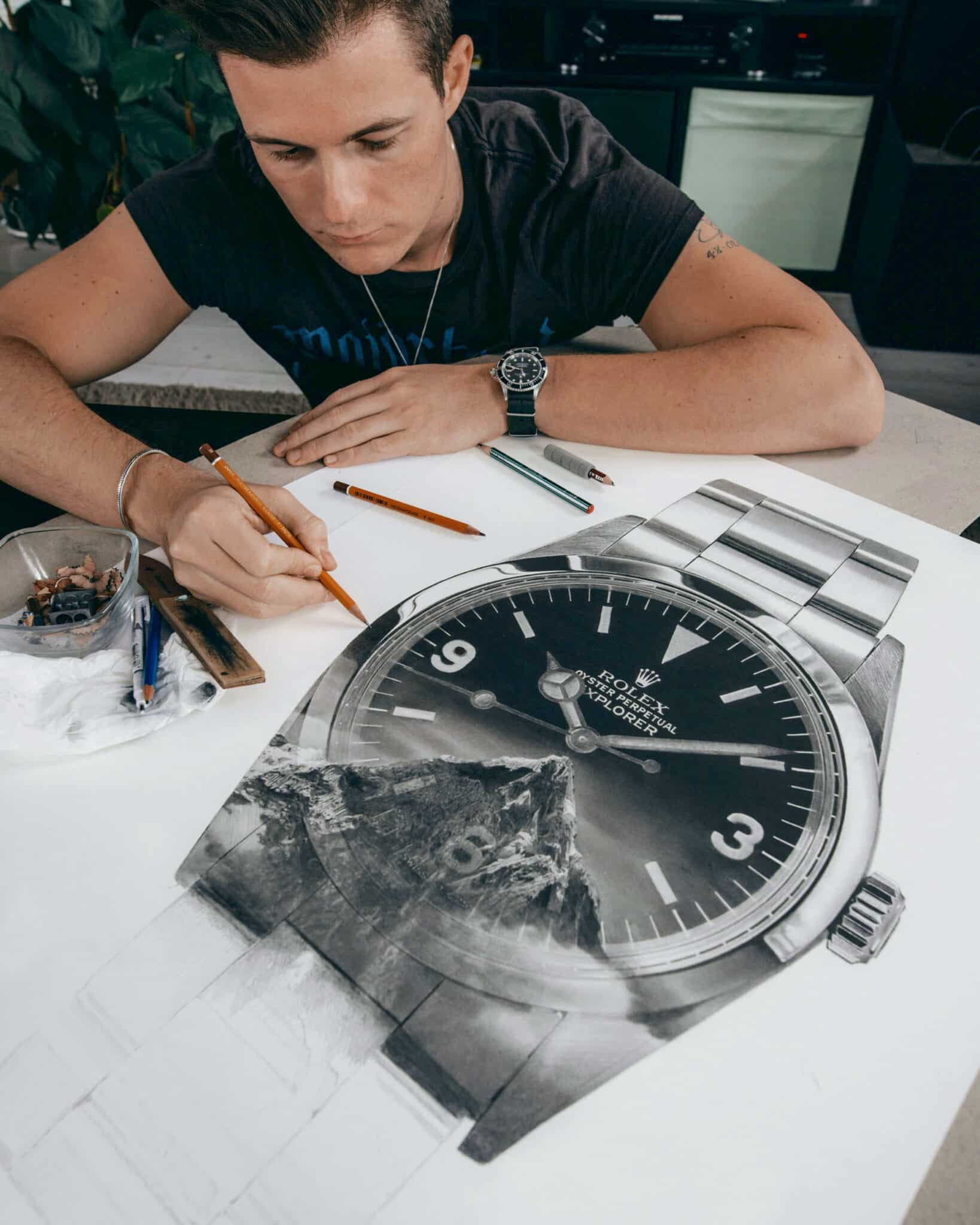Watch Drawing Horological Artwork aBlogtoWatch Store Tribute Explorer 36mm 1016 8 copy 1638x2048 1